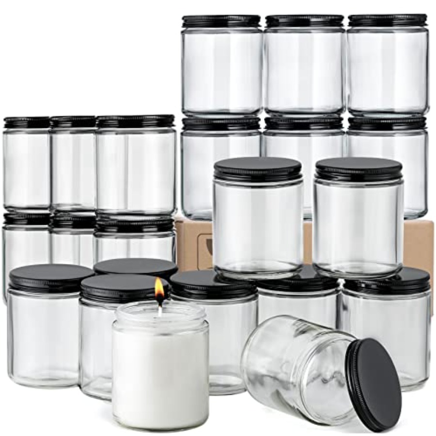 Candle Making Glass - Pack, 8 OZ Thick Glass Jars