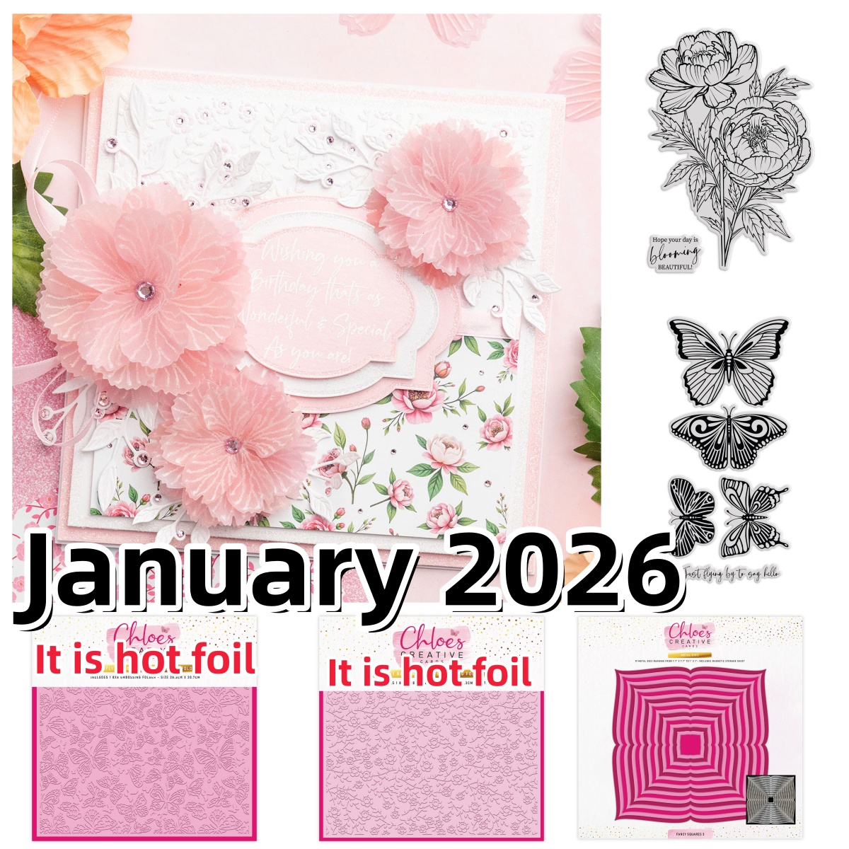 Candle Making Guide - Peony Flower Butterfly Fancy Squares Metal