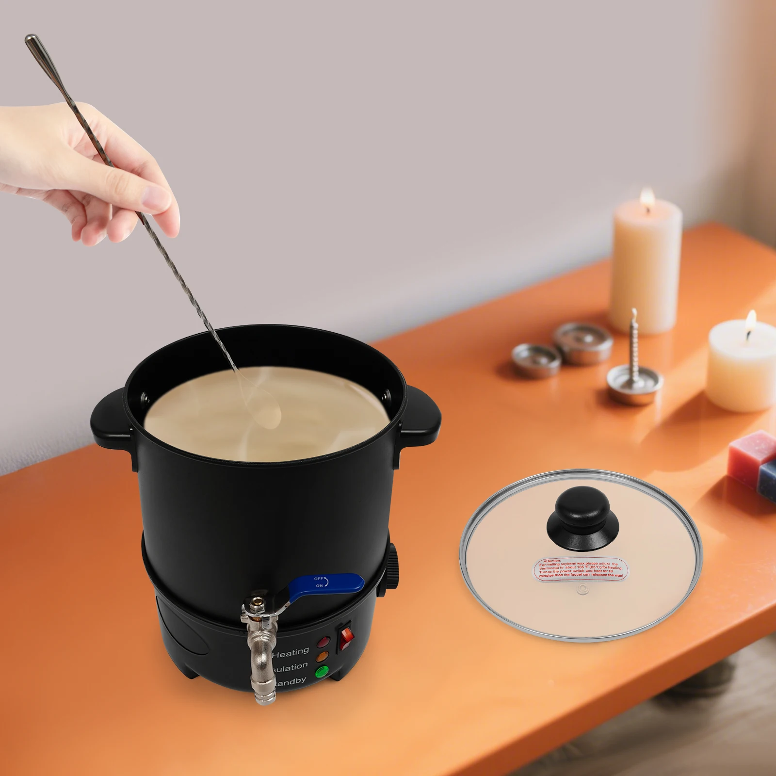 Candle Making Wax Melter - 4L Electric Wax Melter, 600W 120V