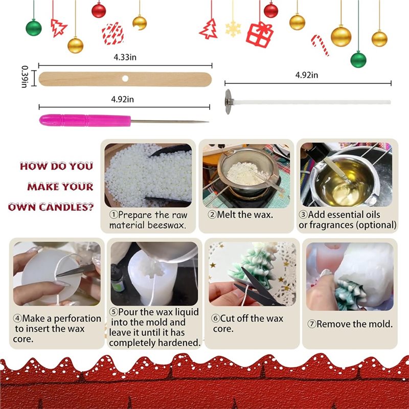 ABZV-Christmas Silicone Molds  - Xmas Candle Making reseña y precio