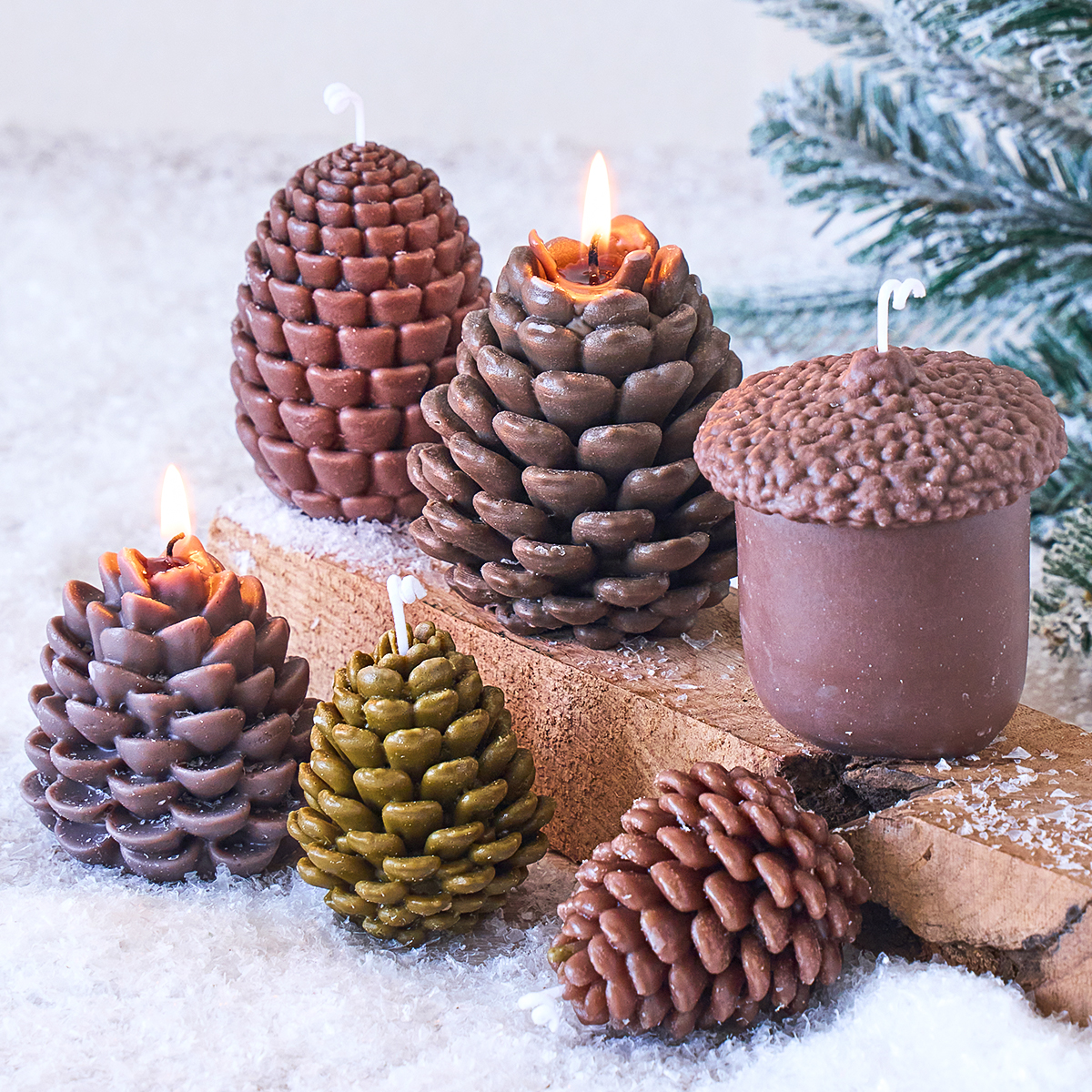 3D Pine Cone Silicone Candle M - Xmas Candle Making reseña y precio