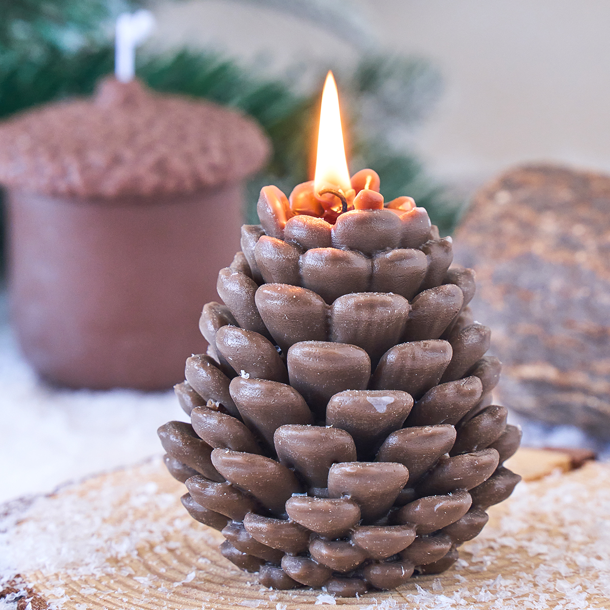 3D Pine Cone Silicone Candle M - Xmas Candle Making reseña y precio