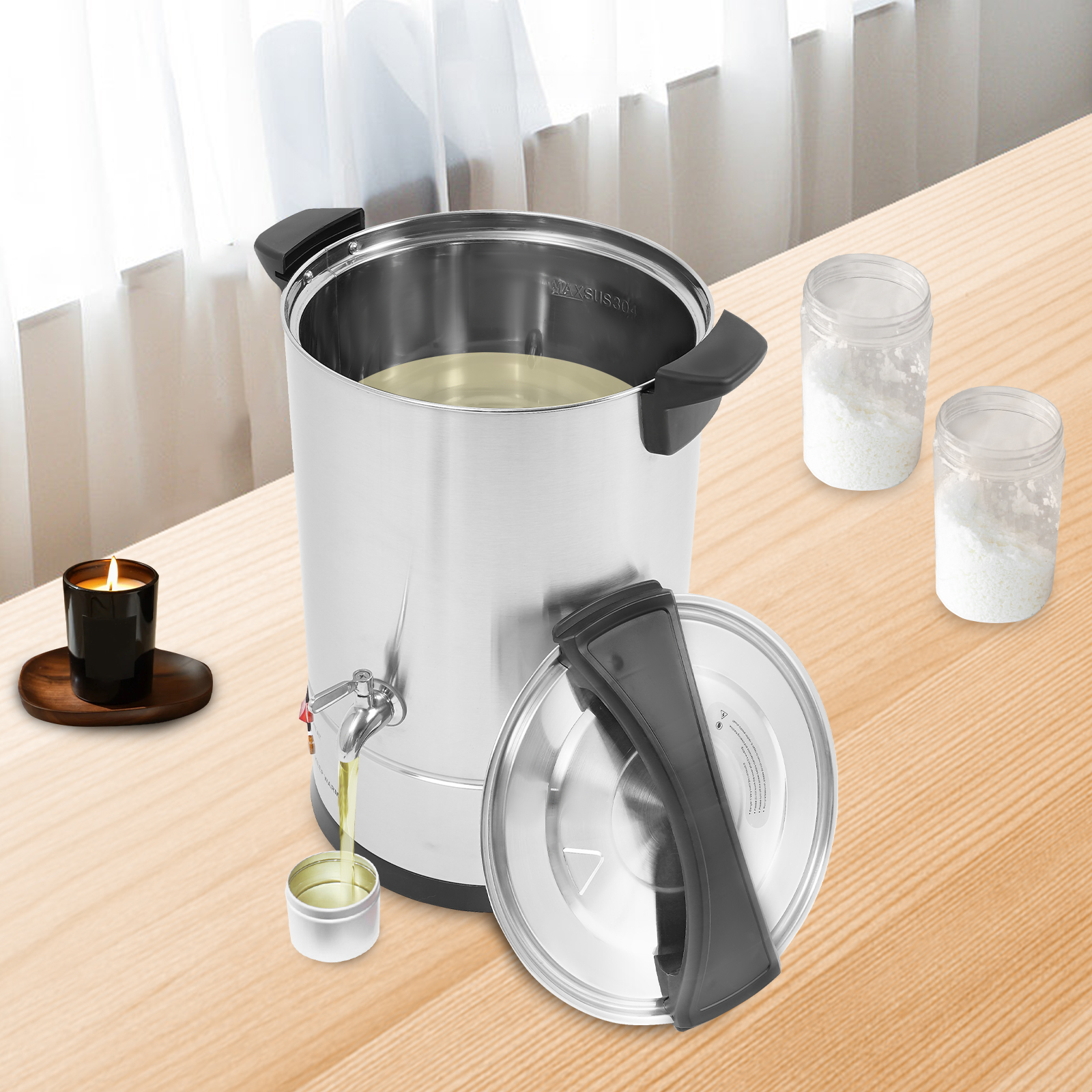 1200 W Electric Wax Melter, 12 - Candle Making Wax Melter reseña y precio