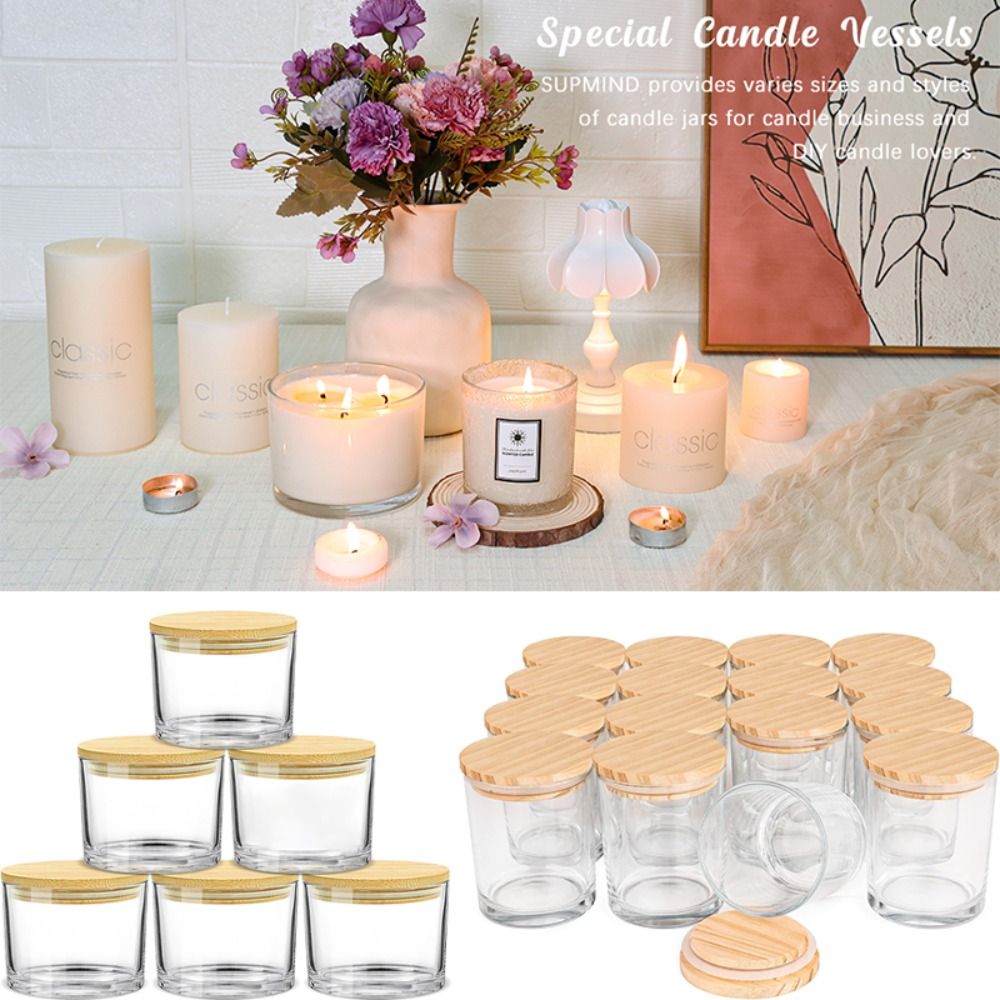 Clear Glass Candle Jars Transp - Candle Making Glass reseña y precio