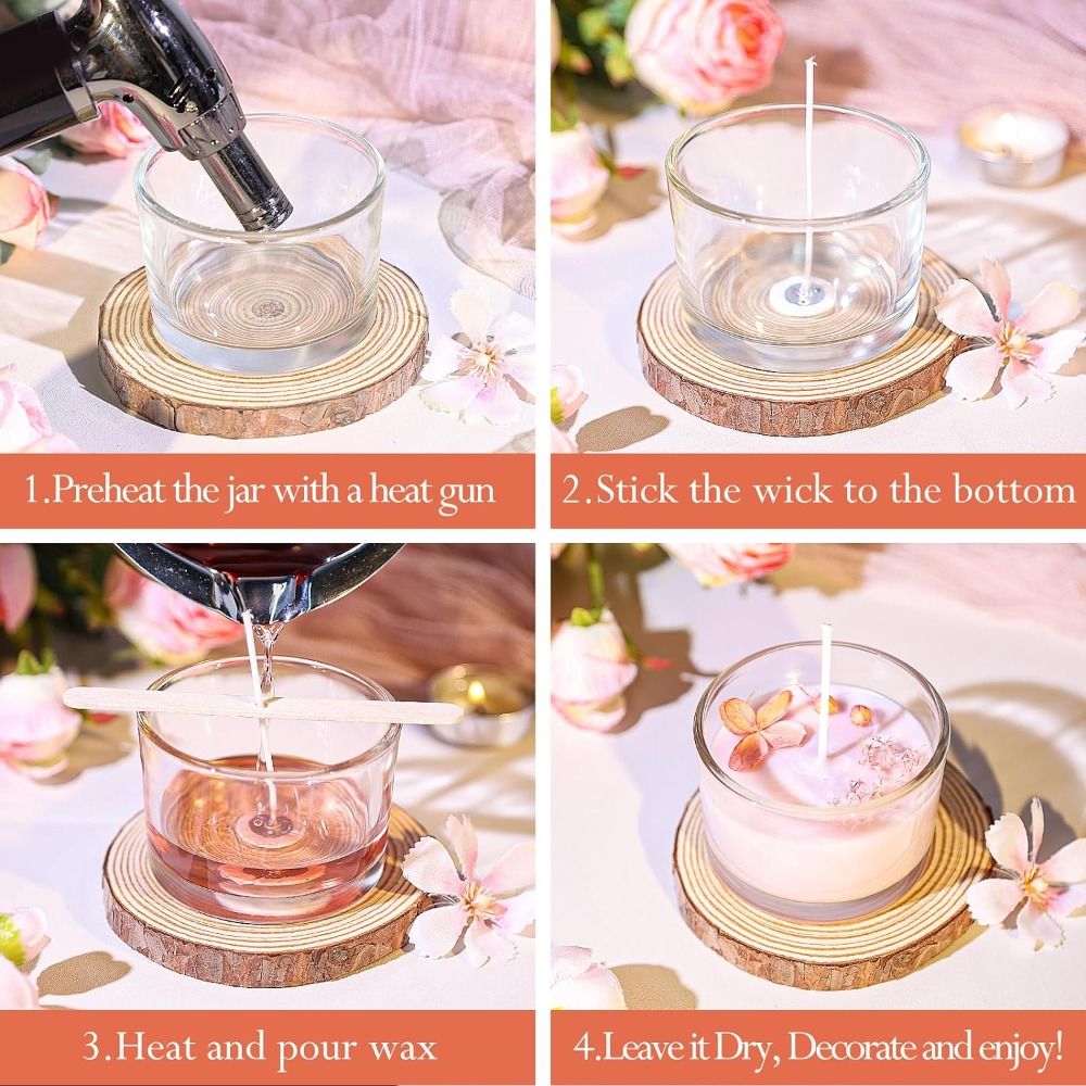 Clear Glass Candle Jars Transp - Candle Making Glass reseña y precio