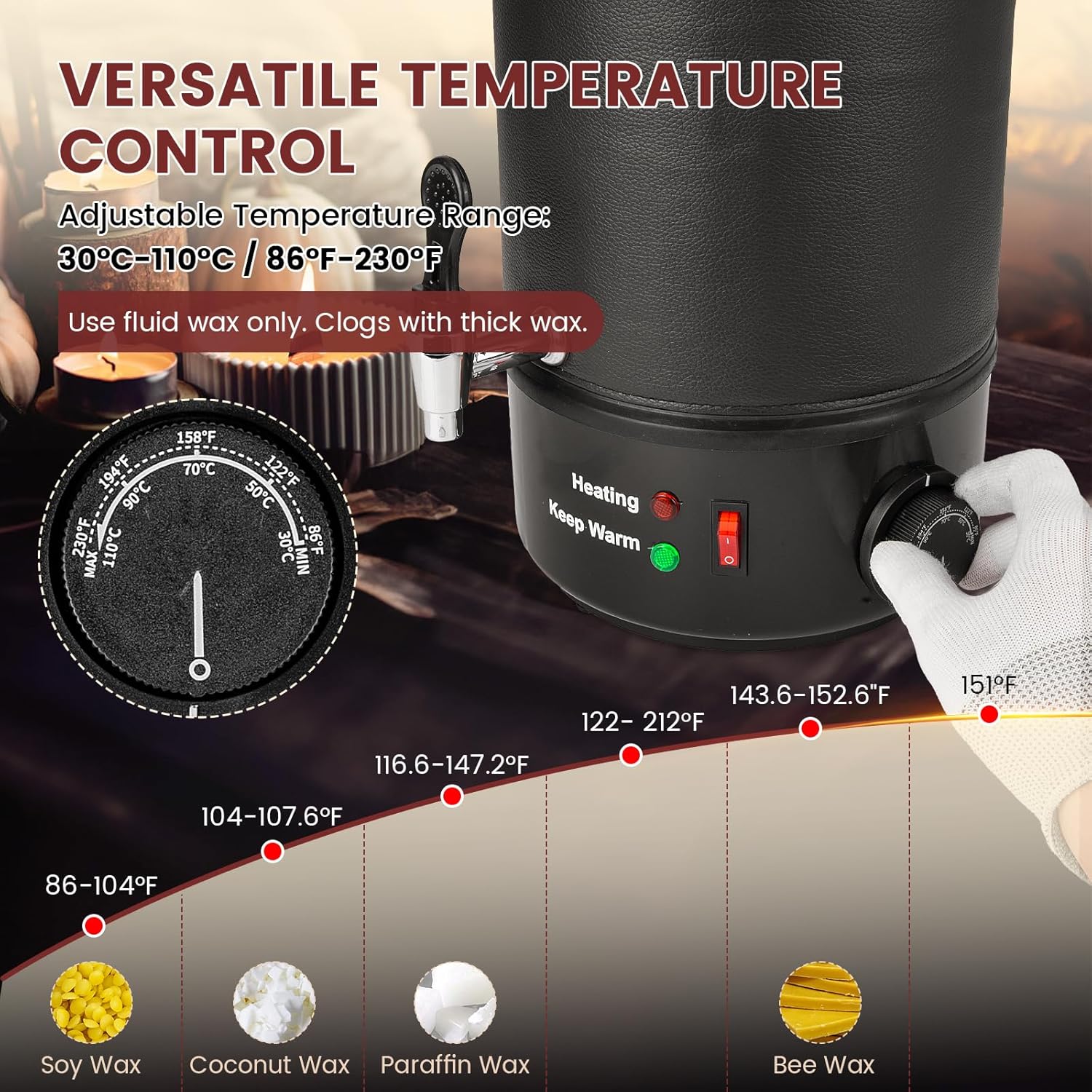 8L Wax Melter for Candle Makin - Candle Making Wax Melter reseña y precio