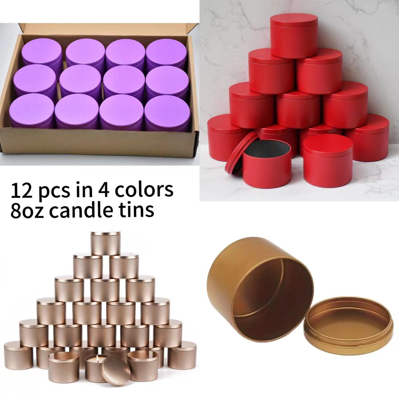 12pcs 4oz Metal Candle Tins wi - Candle Making Glass reseña y precio