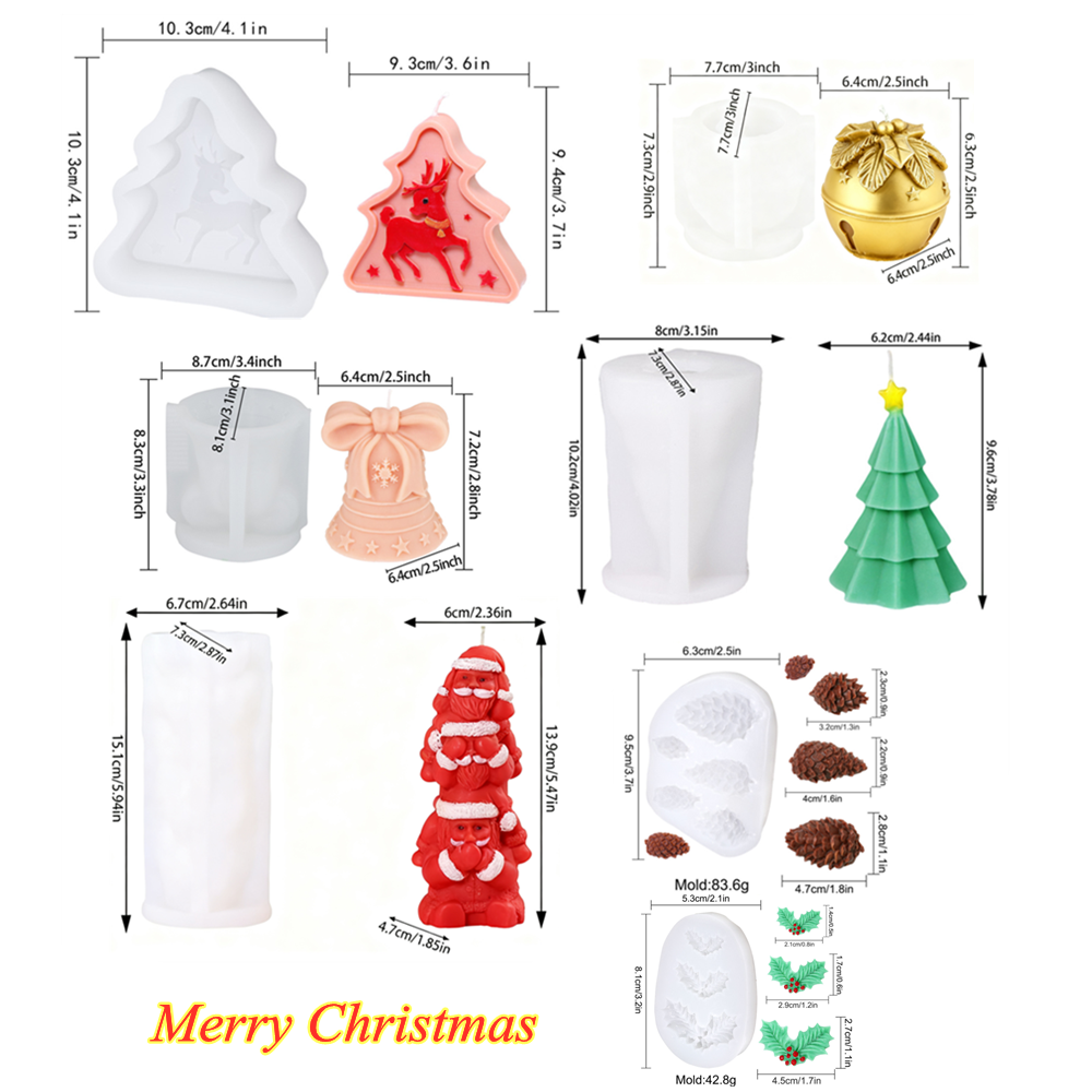 3D Christmas Santa Candle Mold - Xmas Candle Making reseña y precio