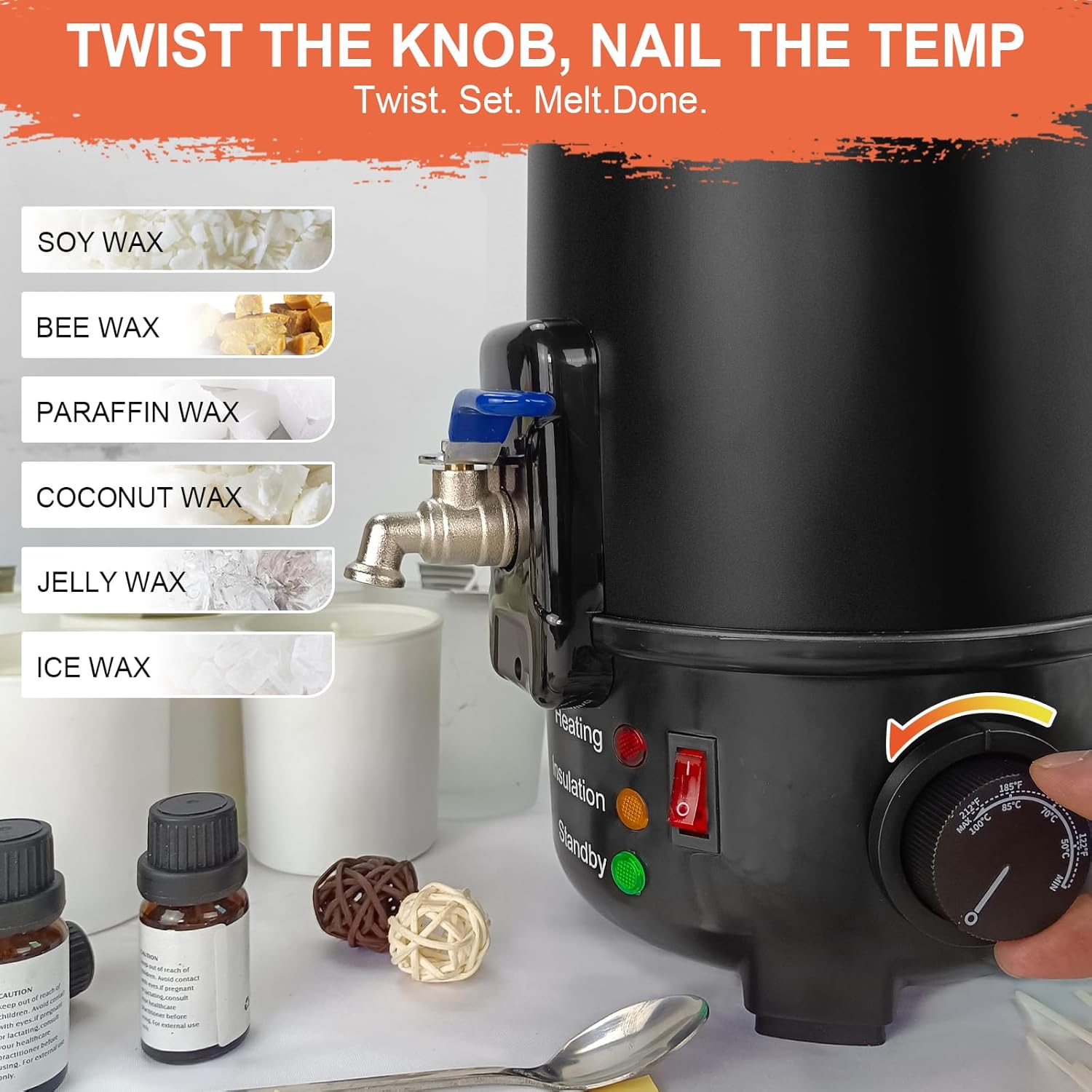 8Lbs Electric Wax Melter for C - Candle Making Wax Melter reseña y precio