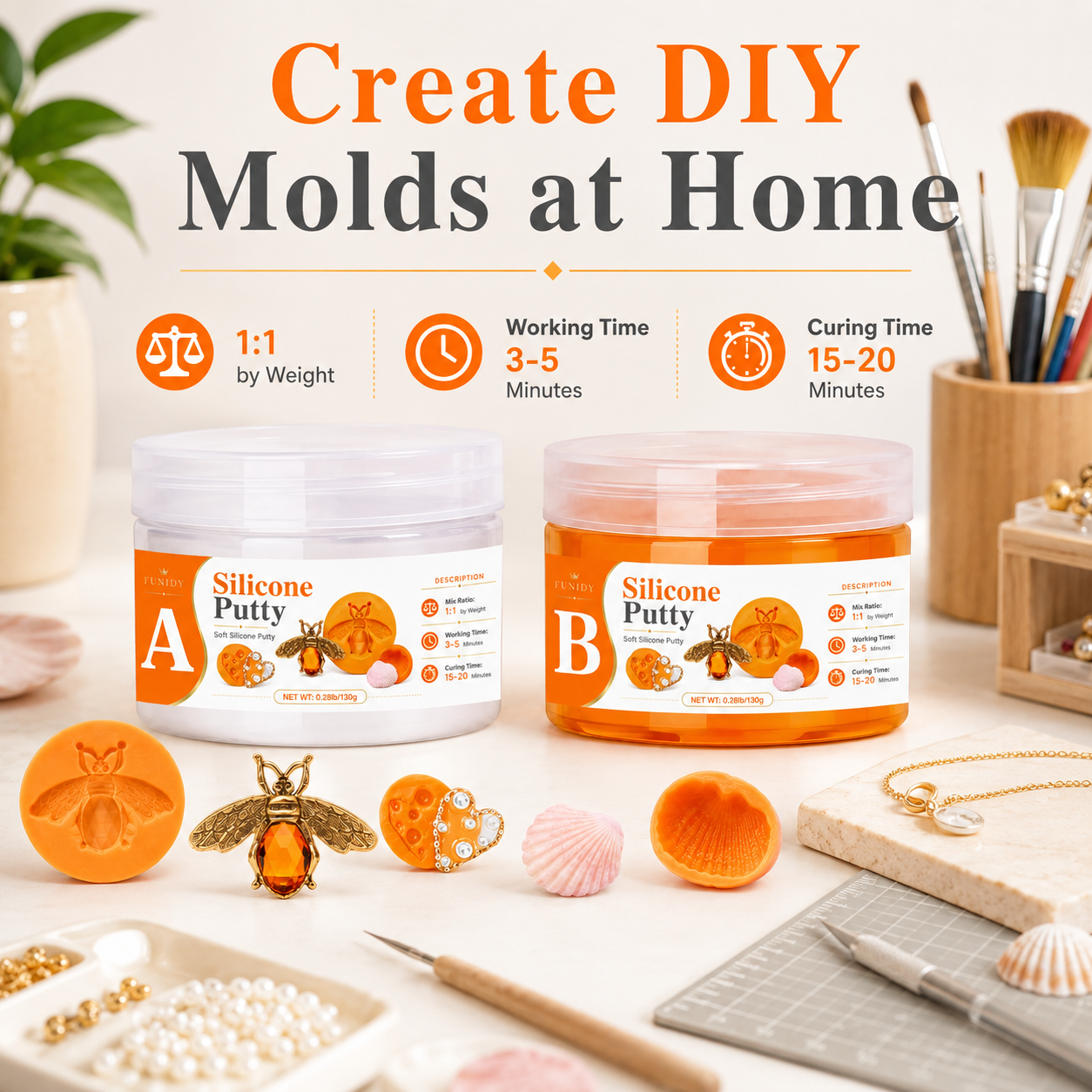 SILICONE PUTTY Making Kit, Fas - Candle Making At Home reseña y precio