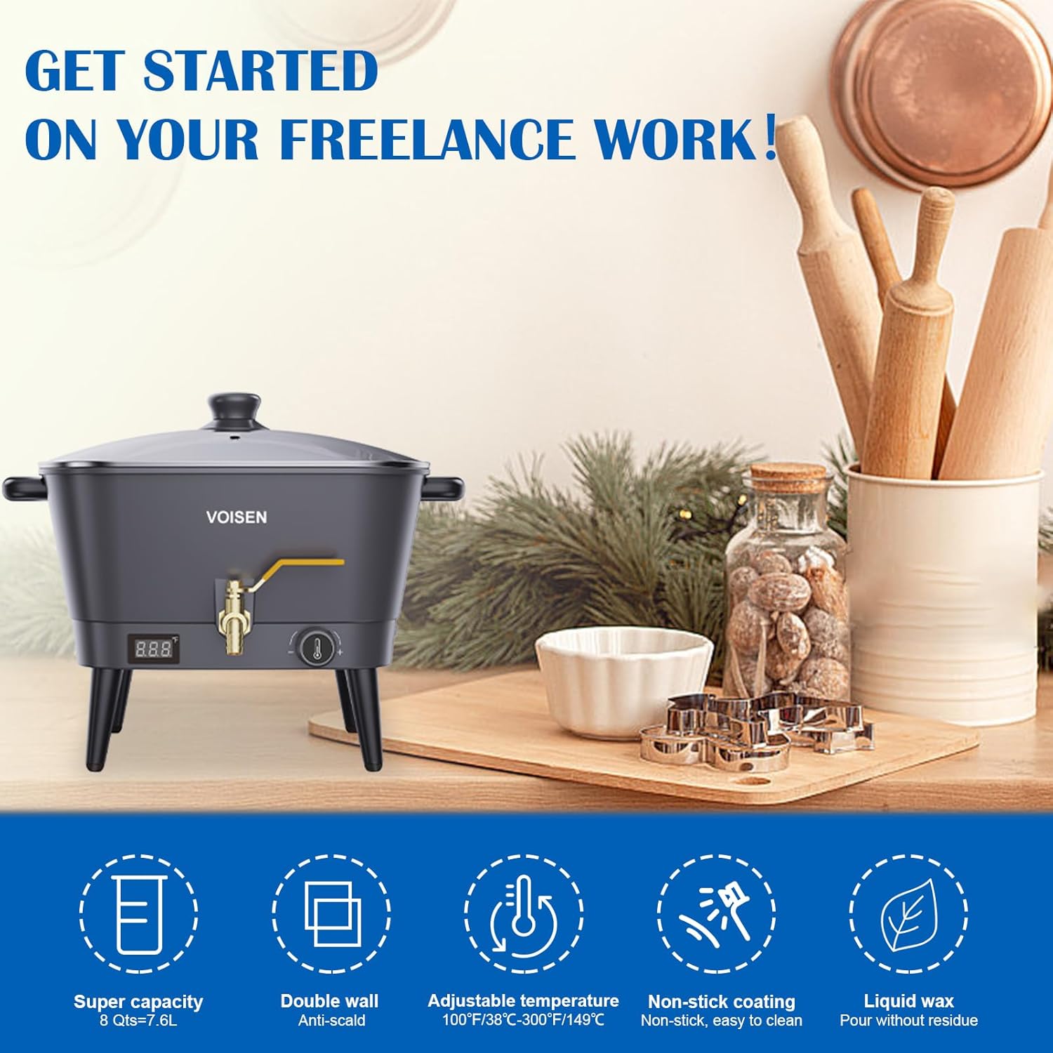 8Qt Electric Wax Melter for Ca - Candle Making Wax Melter reseña y precio