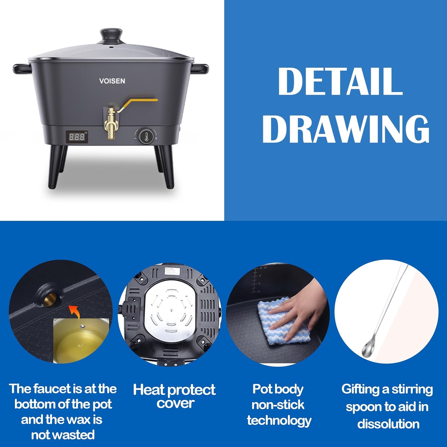 8Qt Electric Wax Melter for Ca - Candle Making Wax Melter reseña y precio