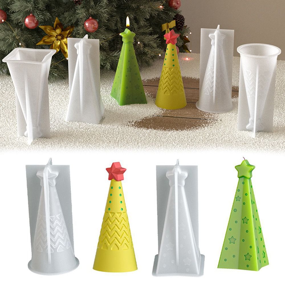 Silicone Christmas Cone Candle - Xmas Candle Making reseña y precio