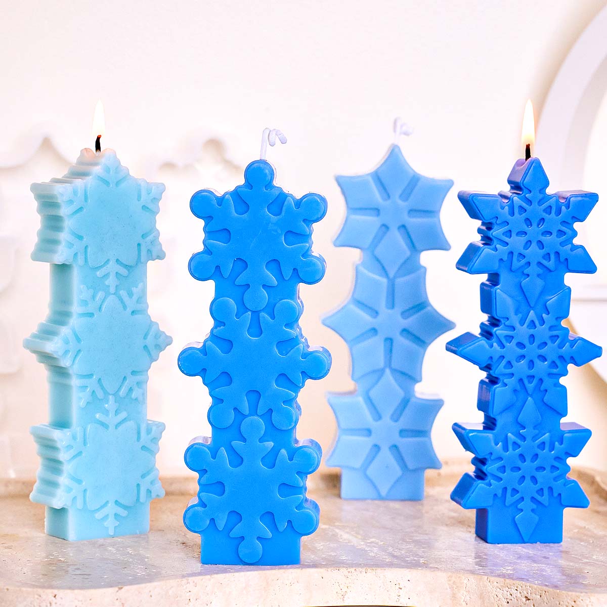 Christmas Snowflake Candle Mol - Xmas Candle Making reseña y precio