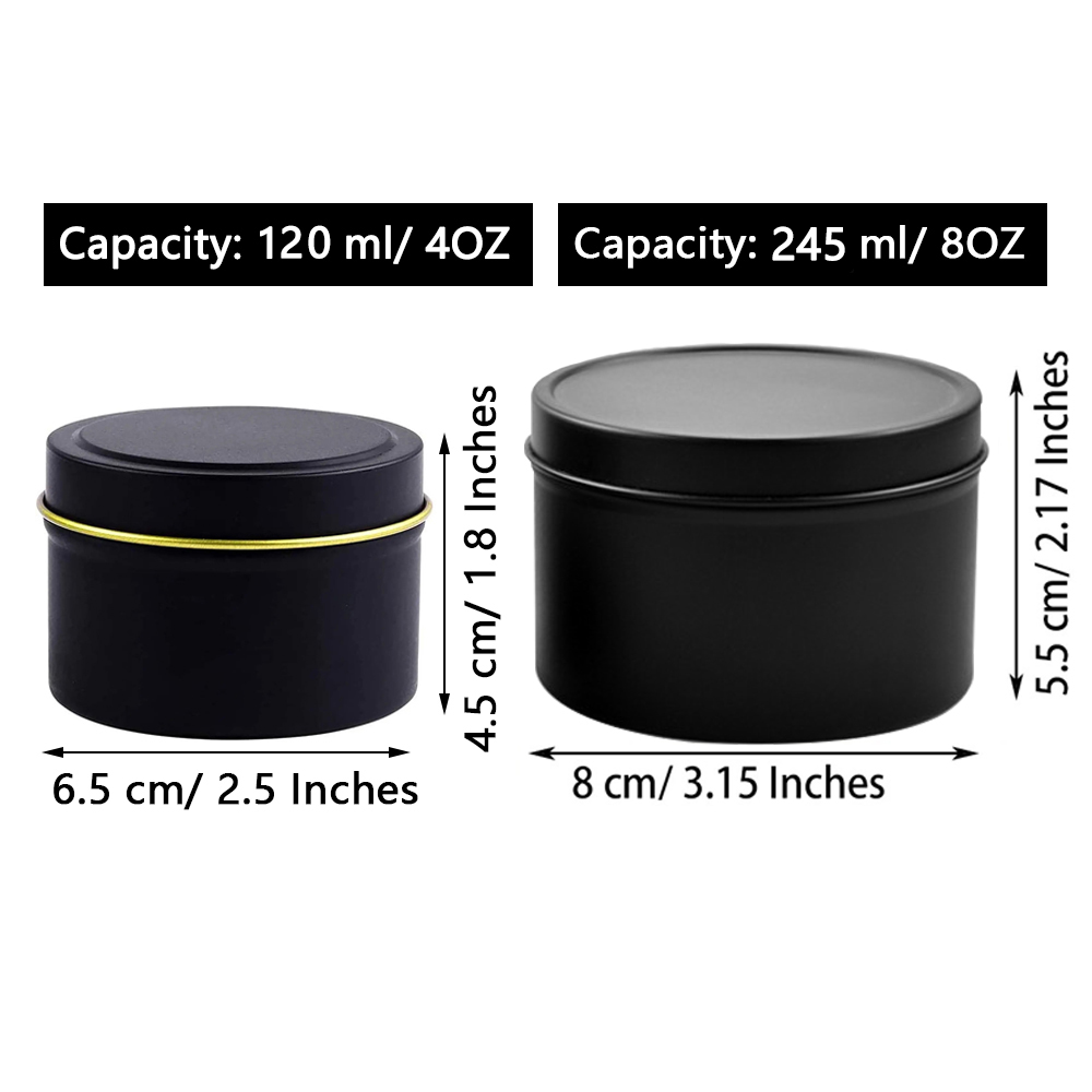 4oz/ 8oz Candle tins with lids - Candle Making Glass reseña y precio
