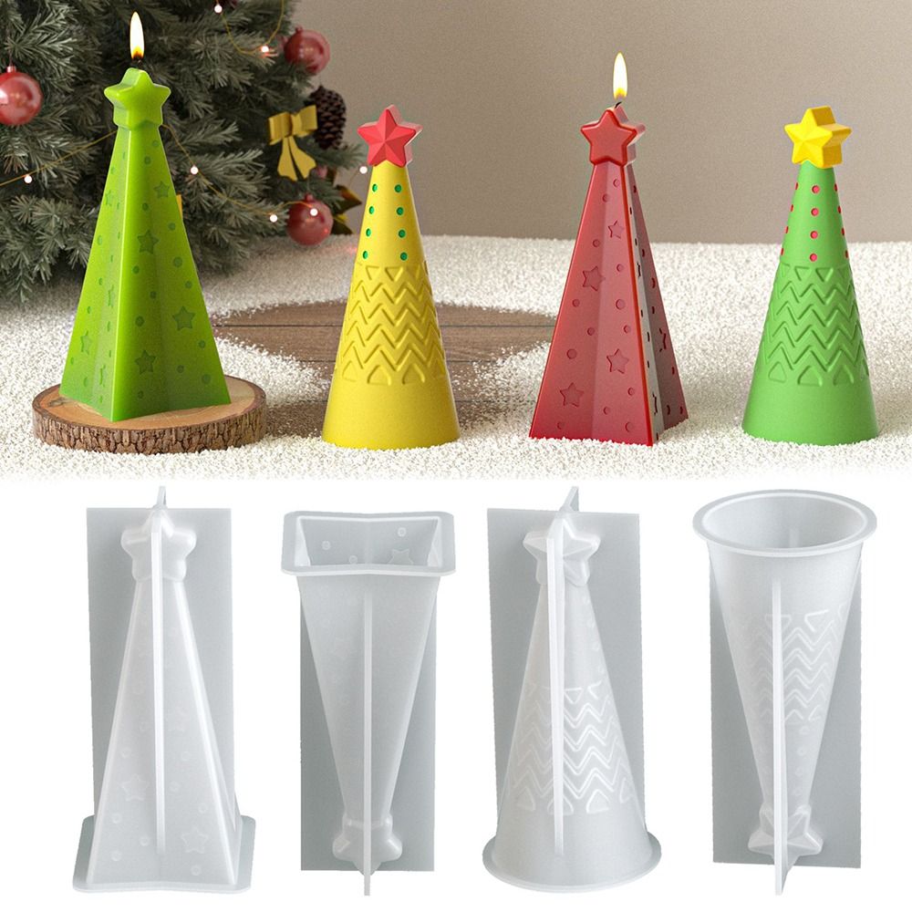 Silicone Christmas Cone Candle - Xmas Candle Making reseña y precio