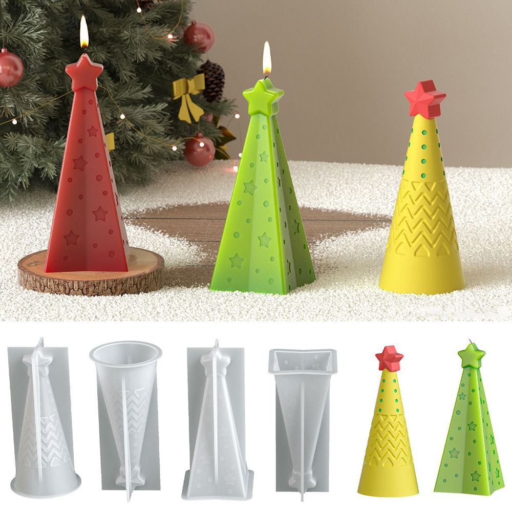 Silicone Christmas Cone Candle - Xmas Candle Making reseña y precio