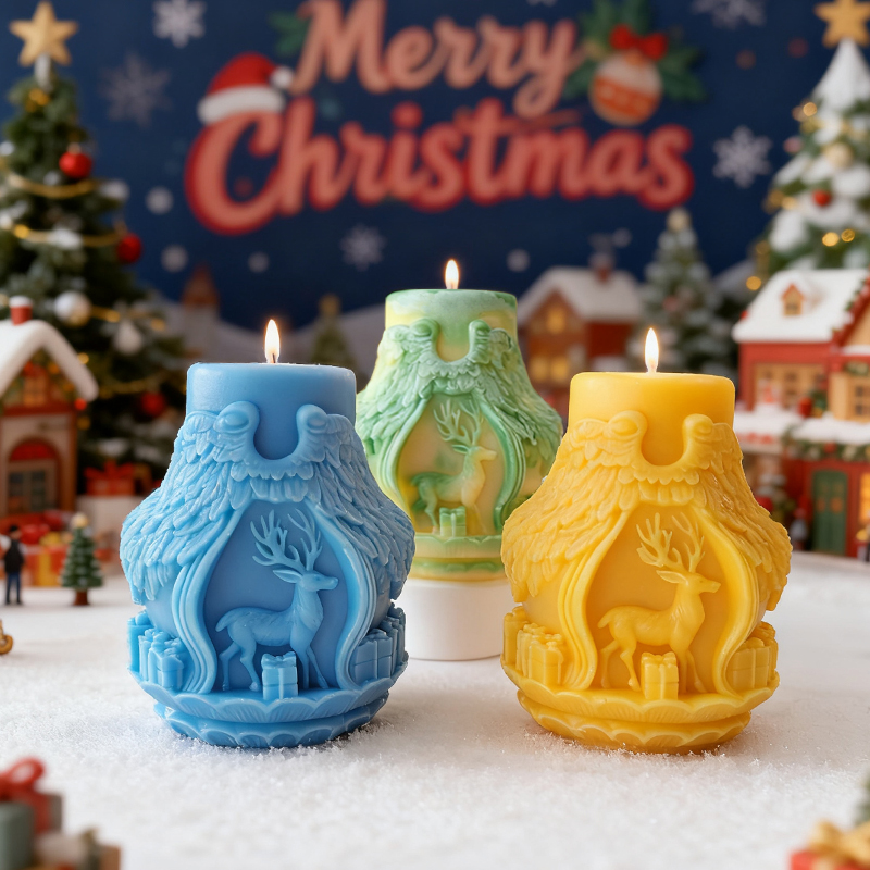 DIY Christmas Series Cylinder  - Xmas Candle Making reseña y precio