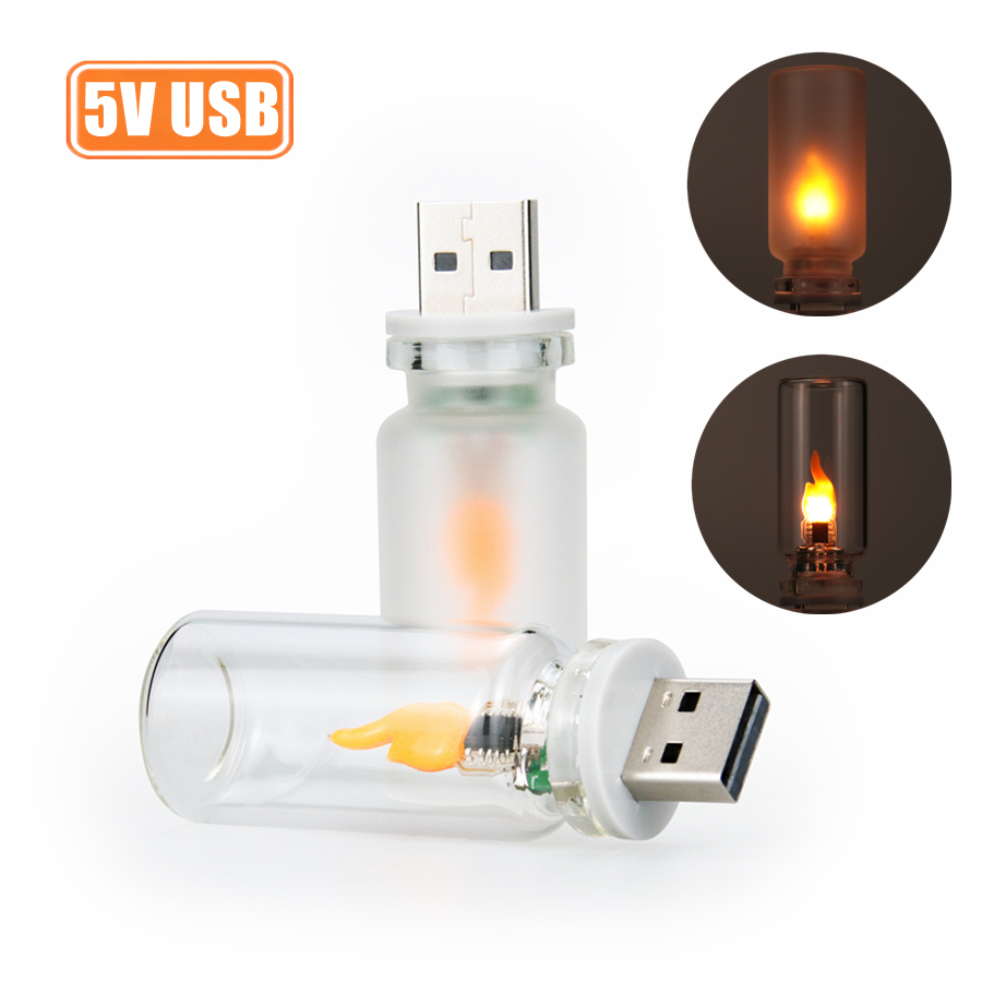 USB Flame Flickering LED Frost - Candle Making Glass reseña y precio