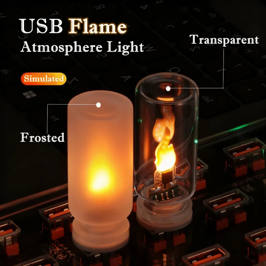 USB Flame Flickering LED Frost - Candle Making Glass reseña y precio
