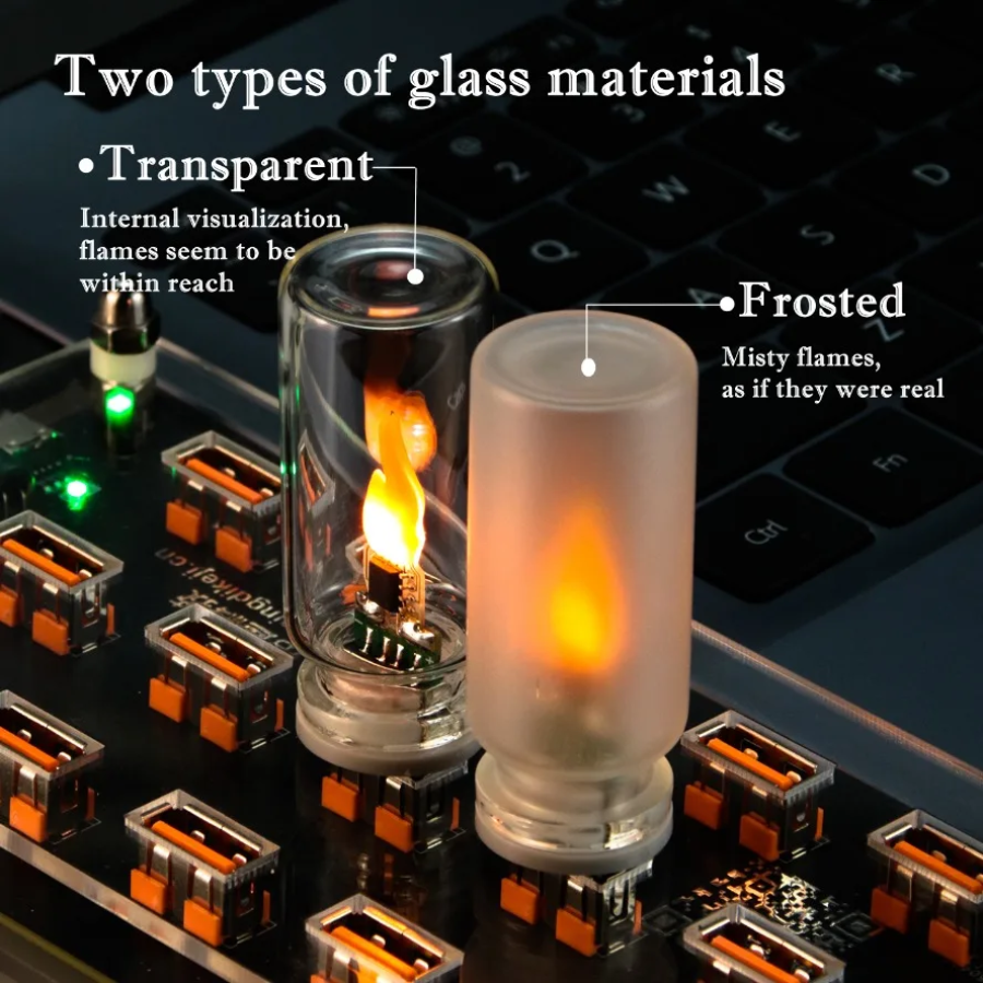 USB Flame Flickering LED Frost - Candle Making Glass reseña y precio
