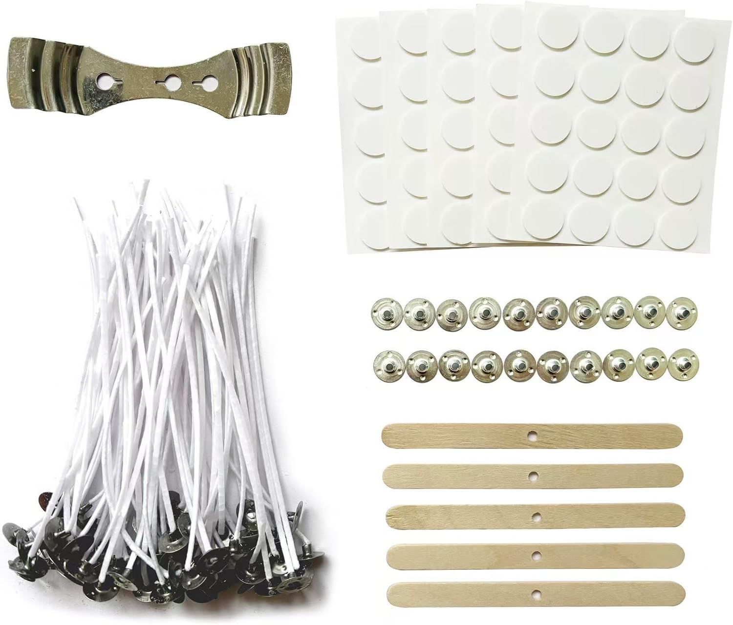 100pcs Candle Wicks Kit with S - Candle Making Glass reseña y precio