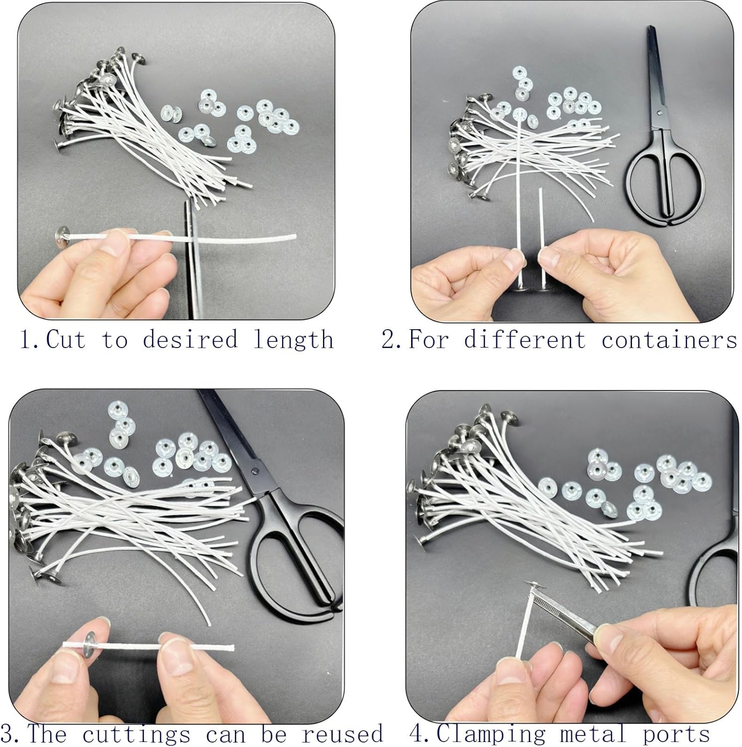 100pcs Candle Wicks Kit with S - Candle Making Glass reseña y precio