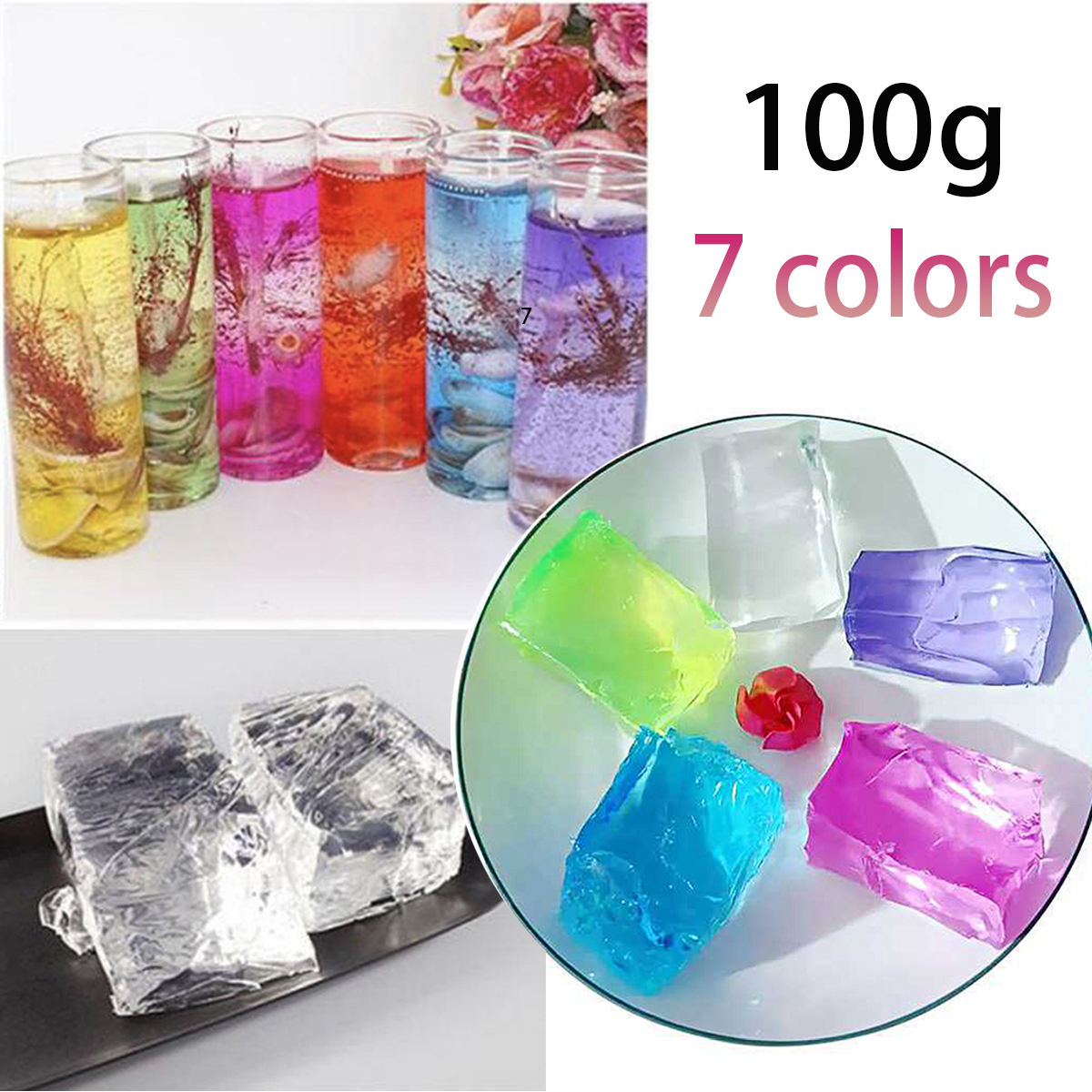 100G 7Colors Jelly Wax DIY Han - Candle Making Activity reseña y precio