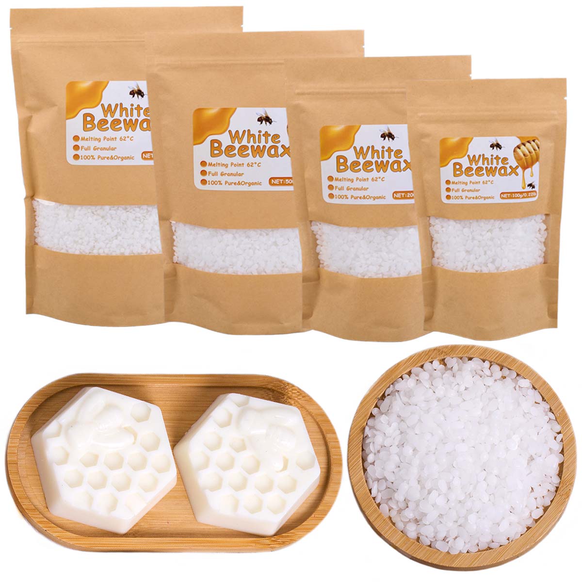 White Beeswax Pure Natural Gra - Candle Making Activity reseña y precio