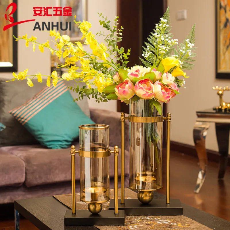 Creative Metal Vase Nordic Gla - Candle Making Glass reseña y precio