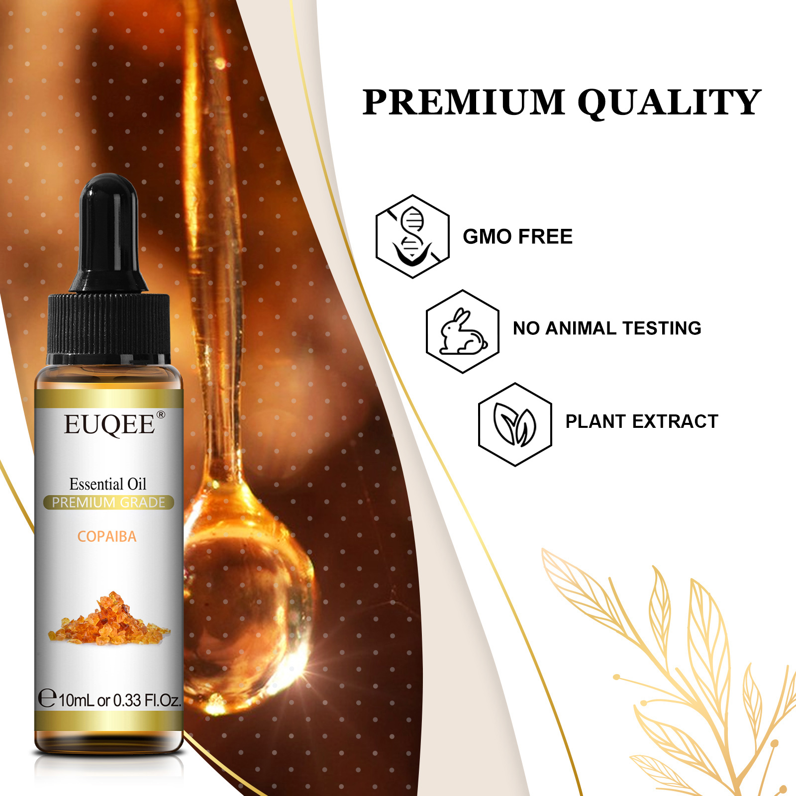 EUQEE 10mL Copaiba Essential O - Candle Making Glass reseña y precio