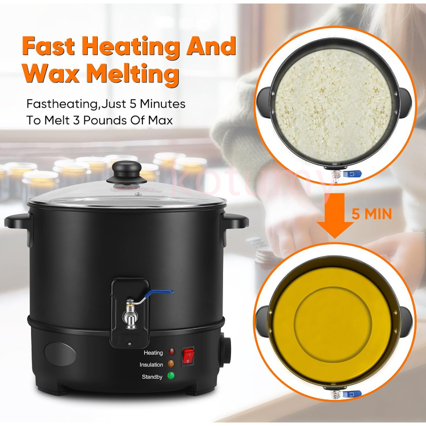 EU US Plug Electric Melting Ca - Candle Making Wax Melter reseña y precio