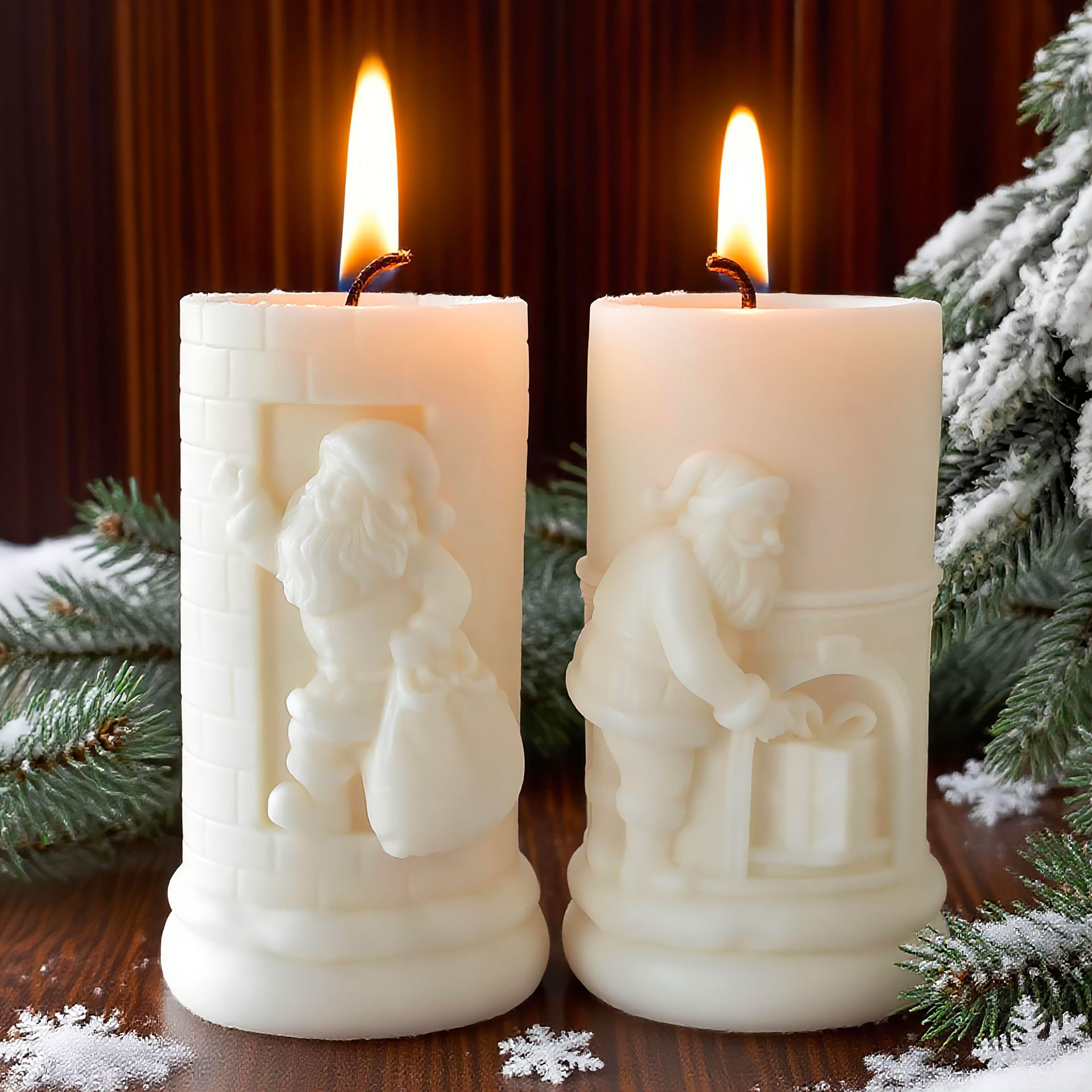 Relief Cylinder Santa Claus Ch - Xmas Candle Making reseña y precio