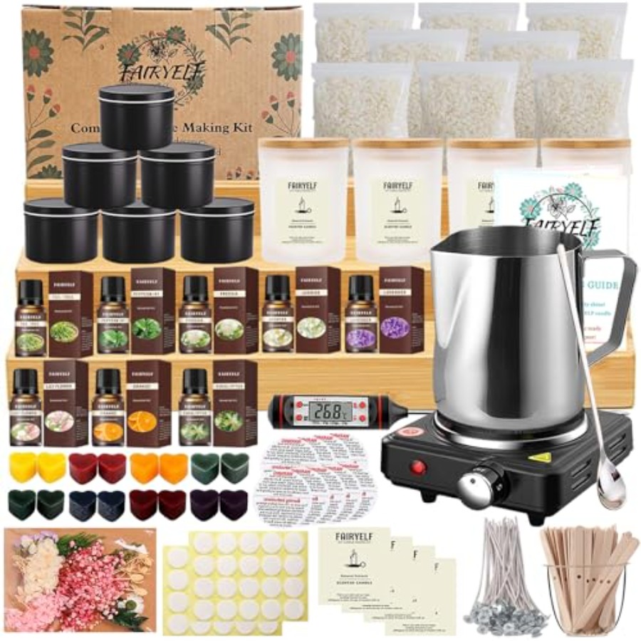 Premium Candle Making Kit with - Candle Making Glass reseña y precio
