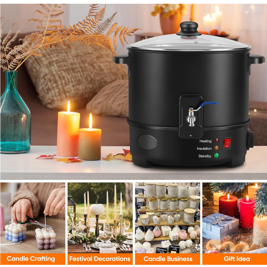 6L Small  Wax Melter Paraffin  - Candle Making Wax Melter reseña y precio