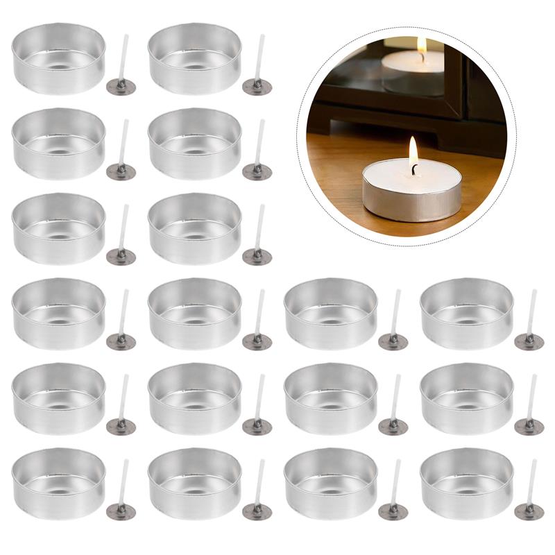 100 Sets Tea Light Cup Holding - Candle Making Glass reseña y precio