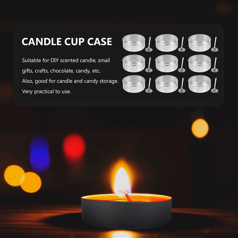 100 Sets Tea Light Cup Holding - Candle Making Glass reseña y precio