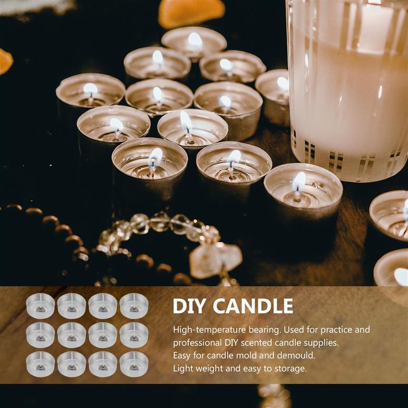 100 Sets Tea Light Cup Holding - Candle Making Glass reseña y precio