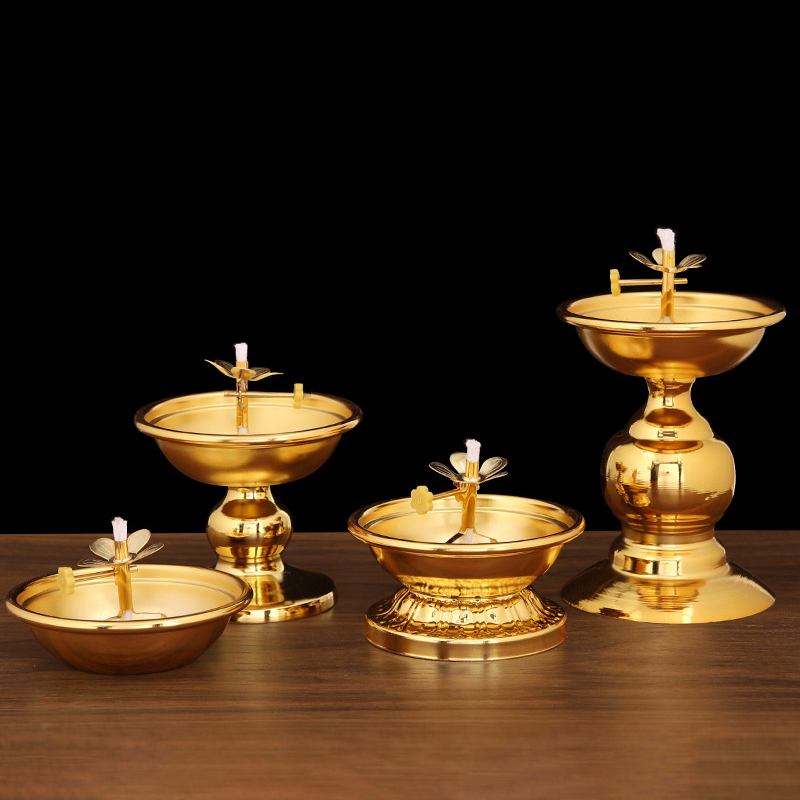 Golden Oil Lamp For Buddha Wit - Candle Making Glass reseña y precio