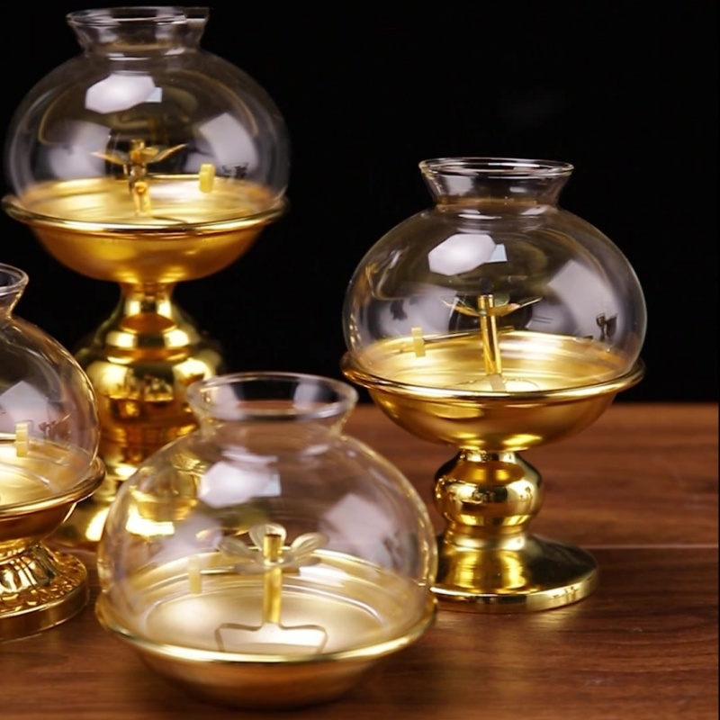 Golden Oil Lamp For Buddha Wit - Candle Making Glass reseña y precio